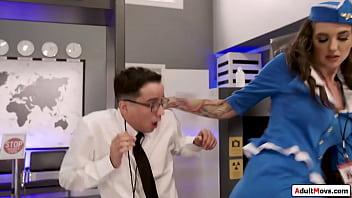 AdultMovs.com - Security licks tall tattooed stewardess