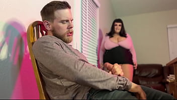 Bossy Bitch BBW Keeps Her Employee on His Toes and His Cock in Her Mouth