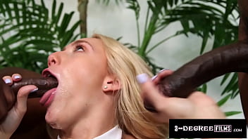 3rdDegreeFilms - Blonde Babe'_s 1st Juicy Blowbang  Sucking Lots Of Black Cocks