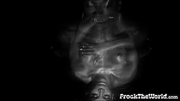 Ebony Trans Porschia Munroe Teases Herself Slowly And Gently