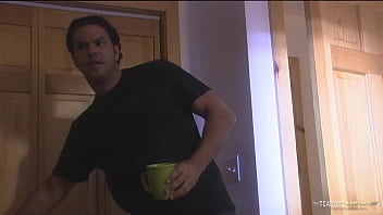 Thunder and rain barely muffle the noise of the brunette moaning during hardcore cowgirl