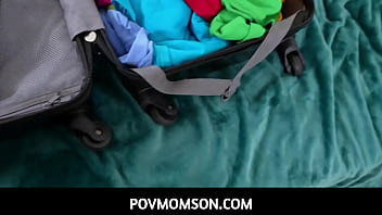 Nasty redhead MILF stepmother Skylar Snow lets stepson to finger her