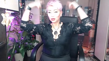 Ride the dildo mature bitch! Ride and shake your boobs, whore!