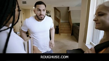 RoughUse - Teen Introduces Her Stepdad to Her New Friend - Lina Flex, Bella Jane