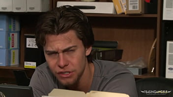 The two naughty office brunettes lured everyone out of the office to start a threesome