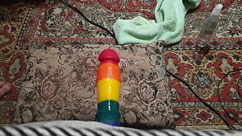 Sasha Earth hot solo anal sex jumping on dildo