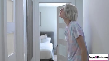 Stepdaughter licks stepmom in the shower