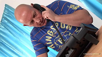 Beautiful cutie mounts her tight pussy on a stiff shaft