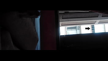 Flashing naked masturbation for curious lady neighbors at window