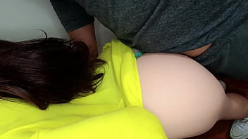 The short and tight dress of Argentina with the most ass in the photocopier I stop my dick to fuck