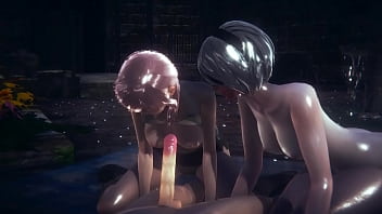 Nier Automata Hentai - 2B Sex under the rain - Japanese Asian Manga Anime Film Game Porn