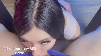 Blowjob from Stepsister under the table