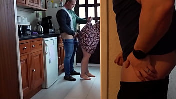 Big Butt Wife Gets Creampied By Lover as Cuckold Husband Watches and Jerks Off