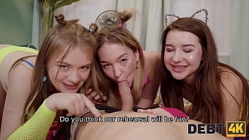 DEBT4k. Instead of paying, the girls offered the collector a rave party