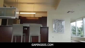 Gapingsis - Sexy blonde teen making stepbro keep his mouth shut