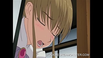 Masturbating anime maid in fantasy