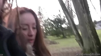 Victoria with guy Blowjob at Car POV Public places