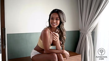 Putri Cinta, a nasty Asian babe, showing her teeny wet pussy