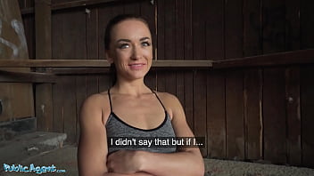 Public Agent - Hot fitness babe in tight pink yoga pants shows her big ass for cash before allowing guys big cock to penetrate her shaved before and cum on her face