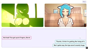 Nicole Risky Job [Hentai game PornPlay ] Ep.2 fondling tits to attract more customers