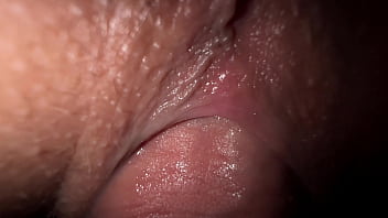 Hot close up fuck with finger in ass and cum inside tight pussy