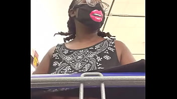 Nookiescookies flashing her fans in Walmart (I hurt my Tittie) lol