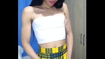 Big clit TGirl In Skirt
