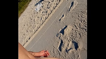 Nude beach walking