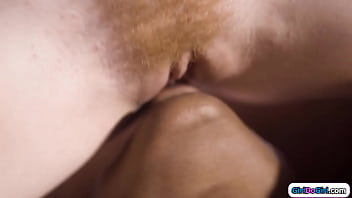 Stepmom and stepdaughter seduce an ebony