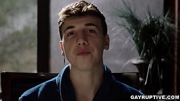 Gayruptive.com - What a very hot sex scene of Ty Roderick and teen Troye Jacobs. Troye is on a mountain vacation, he saw handsome guy Ty and helped and told him that he will show him what a real dick looks like