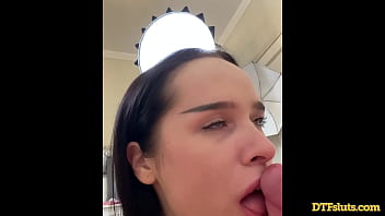 DTFsluts - Gorgeous Brunette Juicy Leila is a COCK Loving Slut