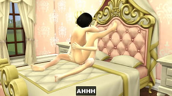 Japanese mom in law she visits her step son in his room late at night - Asian taboo family