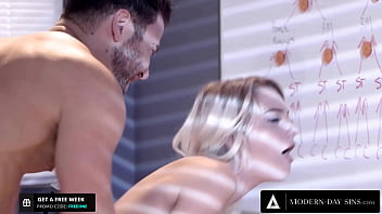 MODERN-DAY SINS - Big Tits Maid Convinces Pervy Employee To ANALLY CREAMPIE Her After Hours!