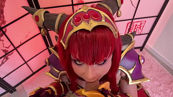 Hot Busty Alexstrasza from World of Warcraft Deepthroats and Hard Fucks Cock POV
