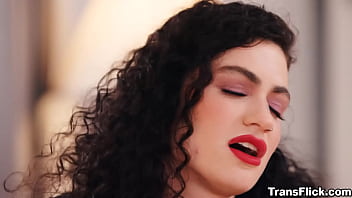 TransFlick.com - TS Shiri Allwood ends up fucking her Lydia Black colleague during the recording of a cheesy and tacky 80s-style TV drama!