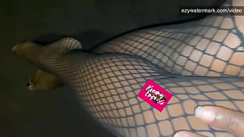 Fishnet feet toes soles and big pussy