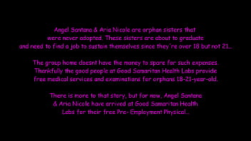 Aria Nicole &_ Angel Santana Humiliated During Pre Employment Physical @ Doctor Stacy Shepards Gloved Hands @GirlsGoneGyno.com