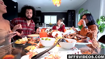 James Angel eats Summer Col, Evelyn Payne and Alex Kane&#039_s pussies for dinner on Thankgiving Day