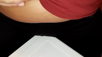 I rub my pussy on the washing machine and cum twice - Lesbian Illusion Girls