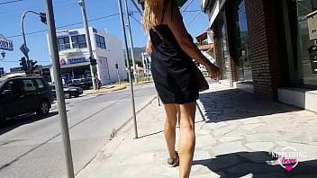 nippleringlover sexy upskirt on road flashing pierced pussy in puplic store