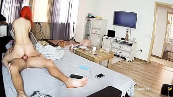 Fiery Hair  Babe and Guest Guy Afternoon Homemade Sex