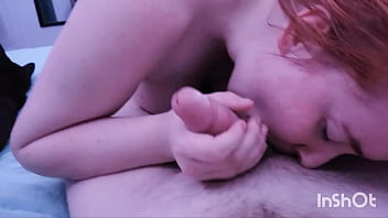 RedLexxxa: sucking my man off and cumshot on big tits