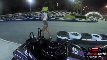 Big ass Asian GF made a homemade porn video after go karting with the BF