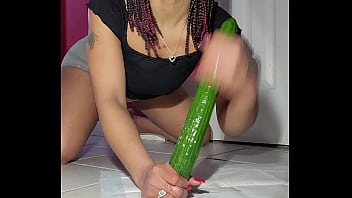 Teasing your cock spitting pee all while sucking my cucumber