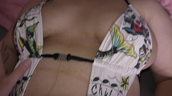 Hook up beauty pregnant girl in swimsuit on the beach and creampie her at home! - Milky Mari