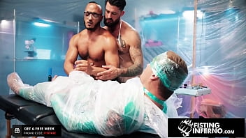 FistingInferno - Isaac X Bound &amp_ Teased By Two Muscle Hunks