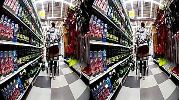 Culona sin bragas en el supermercado, realidad virtual VR Daniela Hot/ Hyperversos