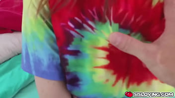 Stepbrother wants his stepsister to show him her bouncy tits