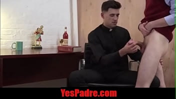 Priest fingers and milks big dick teen church boy- YesPadre.com