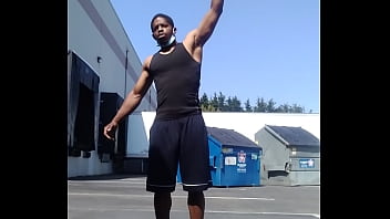Thick cock black workout  Spokane, work trip ,big balls gonna edge later for big cumshotmorning muscle bbc master outside showing off arms,and chest from seattle,wa-spokane